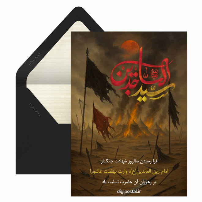 کارت شهادت امام زین العابدین